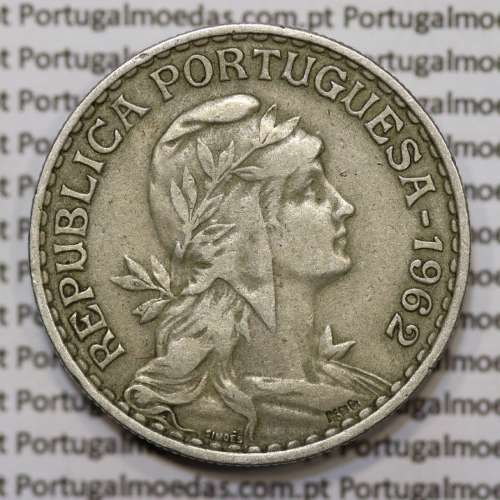 Moeda de 1 Escudo 1962 em Alpaca MBC