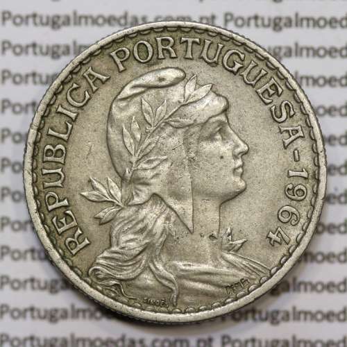 Moeda 1 Escudo 1964 em Alpaca MBC+/ BELA