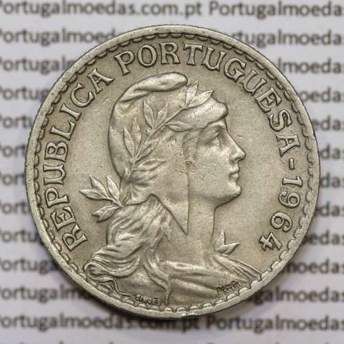 Moeda 1 Escudo 1964 em Alpaca MBC+/ BELA