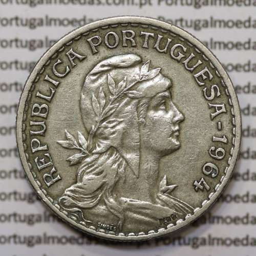 Moeda 1 Escudo 1964 em Alpaca MBC+