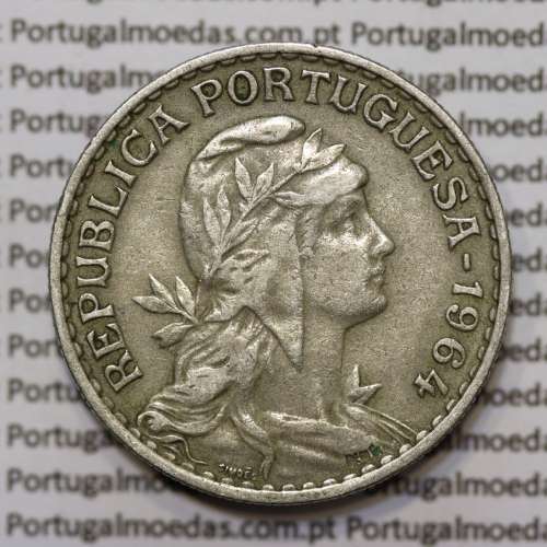 Moeda 1 Escudo 1964 em Alpaca MBC+