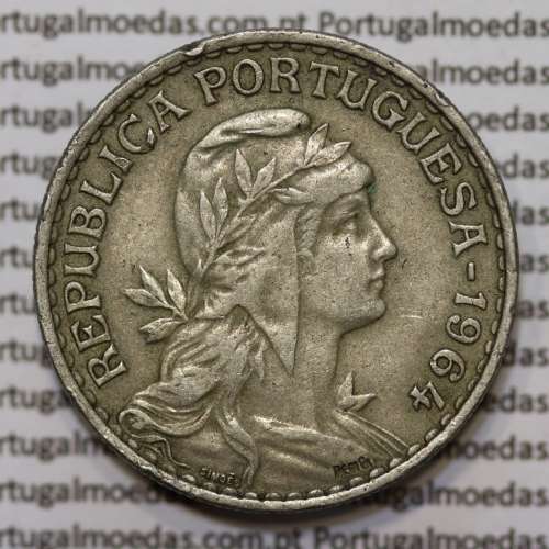 Moeda 1 Escudo 1964 em Alpaca MBC+