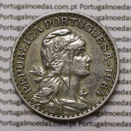 Moeda 1 Escudo 1964 em Alpaca MBC+