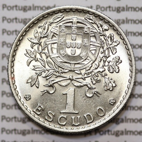 Portugal, coin of 1 Escudo 1965 Alpaca of the Portuguese Republic, (UNC), World Coins Portugal KM 578