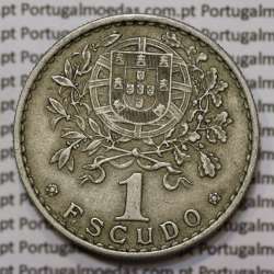 Moeda 1 Escudo 1965 em Alpaca (1$00 de 1965) MBC+/BELA