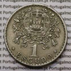 Moeda 1 Escudo 1965 em Alpaca (1$00 de 1965) MBC+/BELA
