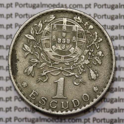 Moeda 1 Escudo 1965 em Alpaca (1$00 de 1965) MBC+