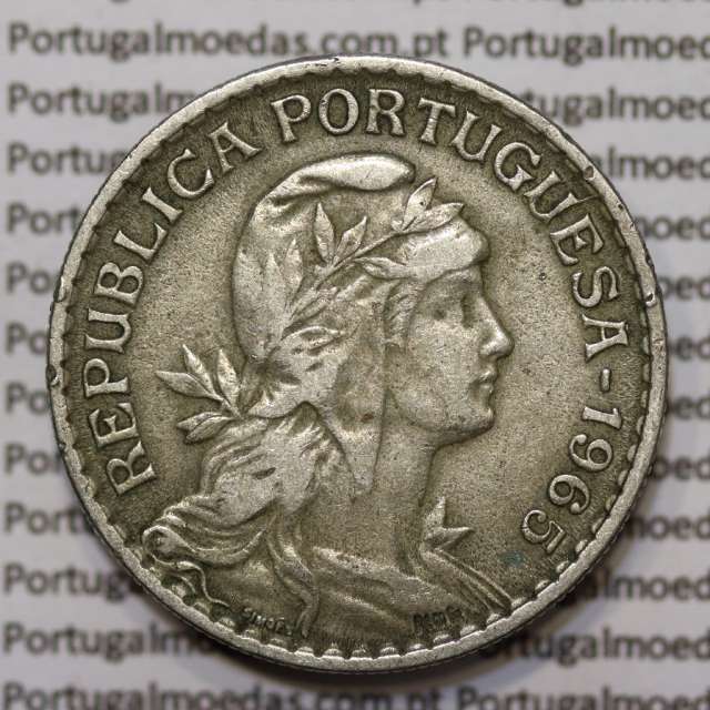 Moeda 1 Escudo 1965 em Alpaca (1$00 de 1965) MBC+