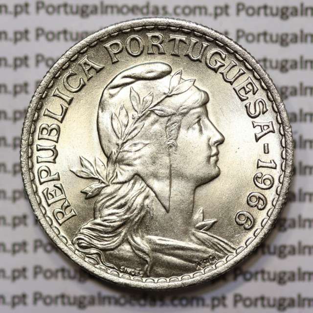 1 Escudo 1966 Alpaca, 1$00 1966 alpaca Republica Portuguesa, (Soberba), World Coins Portugal KM 578