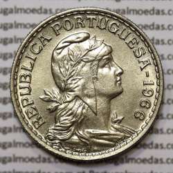 Moeda 1 Escudo 1966 em Alpaca (1$00 de 1966) SOBERBA Moeda 1 Escudo 1966 em Alpaca (1$00 de 1966) SOBERBA