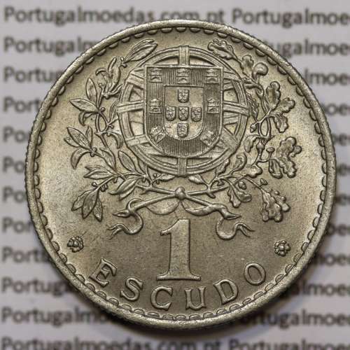 Moeda 1 Escudo 1966 em Alpaca (1$00 de 1966) SOBERBA