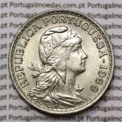 Moeda 1 Escudo 1966 em Alpaca (1$00 de 1966) BELA