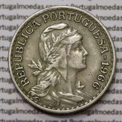 Moeda 1 Escudo 1966 em Alpaca (1$00 de 1966) MBC+ Moeda 1 Escudo 1966 em Alpaca (1$00 de 1966) MBC+