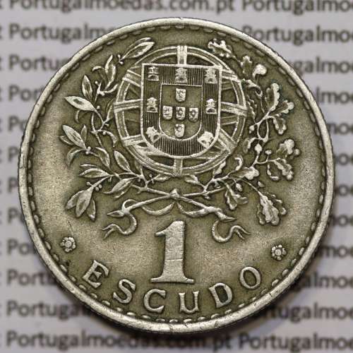 Moeda 1 Escudo 1966 em Alpaca (1$00 de 1966) MBC+