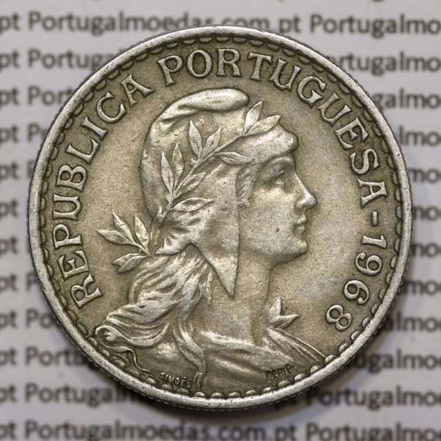 Moeda 1 Escudo 1968 em Alpaca (1$00 de 1968) MBC+