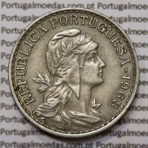 Moeda 1 Escudo 1968 em Alpaca (1$00 de 1968) MBC+