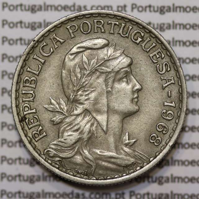 Moeda 1 Escudo 1968 em Alpaca (1$00 de 1968) MBC+