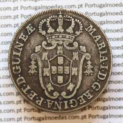 Angola 8 Macutas 1796 prata D. Maria I (1786 -1799), World Coins Angola KM 34