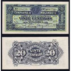 Nota Vinte Centavos 1933 Companhia de Moçambique, 20 Centavos 25/11/1933 - Moçambique Pick R29 (Não Circulada) Nota Vinte Centavos 1933 Companhia de Moçambique, 20 Centavos 25/11/1933 - Moçambique Pick R29 (Não Circulada)