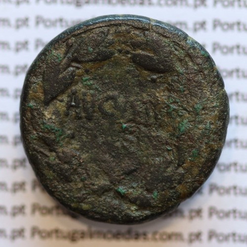 Augustus, Asse Bronze do Imperador Augusto, (10 a 12 d.C.), Legenda (CAESAR/ AVGVSTVS), Pergame? Ephesus?, RIC 486