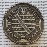Brazil – 640 Réis (2 Patacas) 1771 Silver Coin of King José I, Scarce SUBQ Variant with Dot above the “Q” a2
