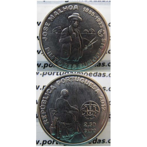 2,50 EUROS CUPRO-NÍQUEL 2012 "JOSÉ MALHOA " (BELA/SOB)
