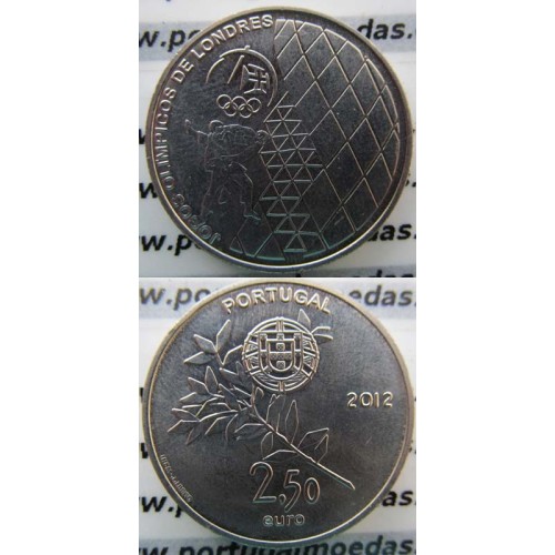 2,50 Euros Cupro-Níquel 2012 "Jogos Olimpicos de Londres" (Bela/Sob)