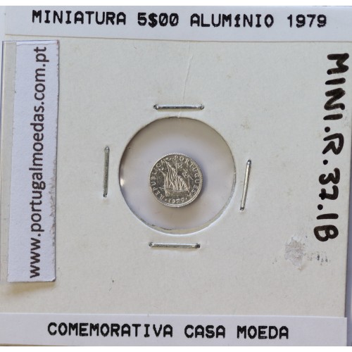 Miniatura de moeda de 5$00 1979 em alumínio, emissão da Casa da Moeda para promoção de eventos