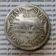 150 Réis 1754 prata Série J, D. José I (Brasil), Carimbo escudete de D. João Príncipe Regente, legenda, "ATAN NGIS"