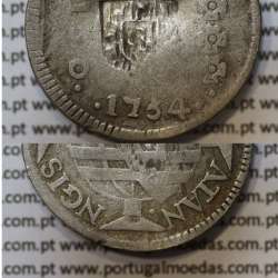 150 Réis 1754 prata Série J, D. José I (Brasil), Carimbo escudete de D. João Príncipe Regente, legenda, "ATAN NGIS"