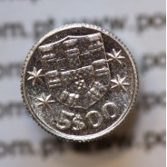 Miniatura de moeda de 5$00 1985 em alumínio, emissão da Casa da Moeda para promoção de eventos