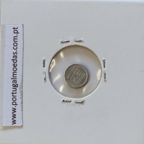Miniatura de moeda de 25$00 1982 em alumínio, emissão da Casa da Moeda para promoção de eventos