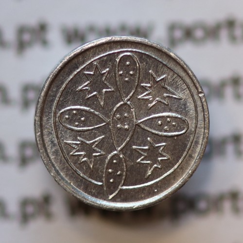 Miniatura de moeda de 1ª Exposição nacional numismática Porto Julho 1982 em alumínio