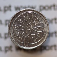 Miniatura de moeda de 1ª Exposição nacional numismática Porto Julho 1982 em alumínio