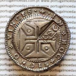 Portugal silver coin with Orla Nova die of King Pedro II, over a Half Cruzado João IV +IOANNES.IIII.DEI.GRATIA.PORTVG.ET.ALG.REX