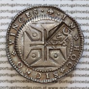 Portugal silver coin with Orla Nova die of King Pedro II, over a Half Cruzado João IV +IOANNES.IIII.DEI.GRATIA.PORTVG.ET.ALG.REX