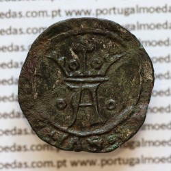 Portugal, cotrim coin of King Afonso V (1438–1481), without mint mark, atypical variant, corresponding to a specimen published.