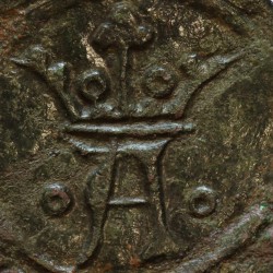 Moeda Cotrim bolhão de D. Afonso V 1438-1481, sem letra monetária, variante com particularidades inéditas.