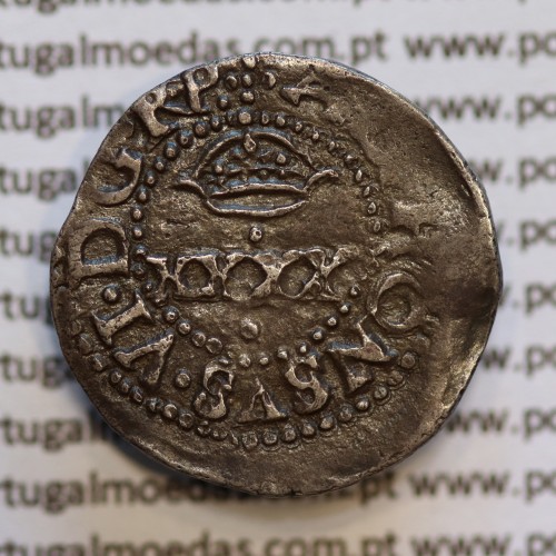 Moeda 2 Vinténs Prata D. Afonso VI 1656-1667, +ALPHONSVS.VI.DG.RP (A. Gomes A6.13.11) World Coins Portugal KM 70