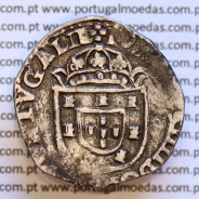 Moeda Tostão Prata  D. João IV 1640-1656, 100 Reais prata  +IOANNES IIII DG REX PORTVGALIE / +INHOC.SIGNO.VINCES
