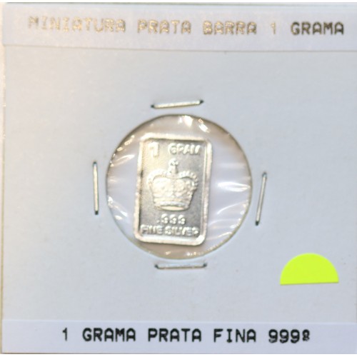 Barra em miniatura de prata 999 %, 1Gr. (diversas temáticas)