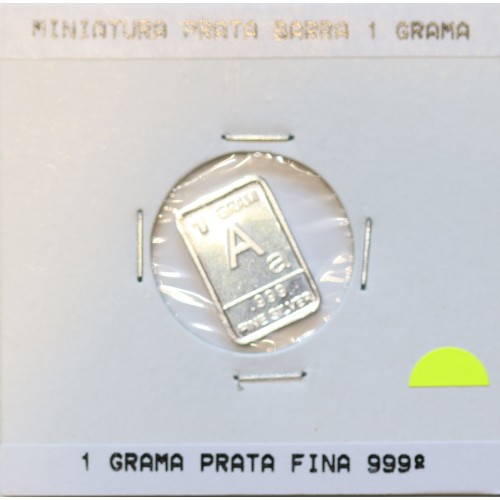 Barra em miniatura de prata 999 %, 1Gr. (diversas temáticas)