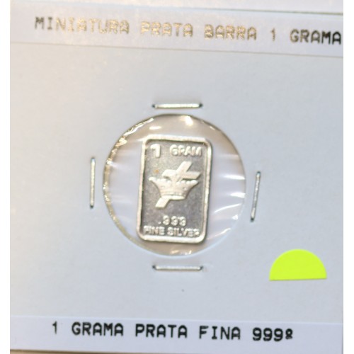 Barra em miniatura de prata 999 %, 1Gr. (diversas temáticas)