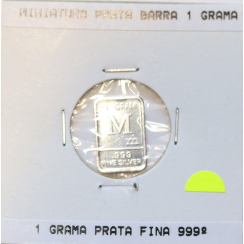 Barra em miniatura de prata 999 %, 1Gr. (diversas temáticas)