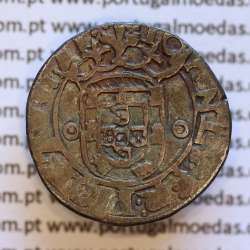 Vintém prata de D. João III 1521-1557, arruelas pontuadas, +˙IOANES:3:R:PORTGAL:  / ˙IOANES:3:R:PORTVGAL˙
