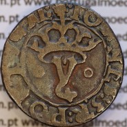 Vintém prata de D. João III 1521-1557, arruelas pontuadas, +˙IOANES:3:R:PORTGAL:  / ˙IOANES:3:R:PORTVGAL˙