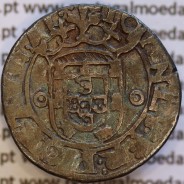Vintém prata de D. João III 1521-1557, arruelas pontuadas, +˙IOANES:3:R:PORTGAL:  / ˙IOANES:3:R:PORTVGAL˙