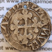 Meio Vintém Prata de D. Manuel I 1495-1521, Lisboa, (Não Classificada) Legenda: +I:EMANVEL.R.P.ET.A.DG / +I:EMANVEL:R:P:ET:A:D:G