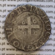 Moeda Meio Tostão prata, D. Sebastião I (1557 -1578)  +SEBASTIANVS:I:REX.POR / .IN.HOC.SIGNO.VINCES