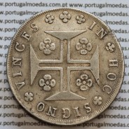 Cruzado Novo prata 1782 D. Maria I e D. Pedro III, Variante Rara, Legenda "PORTETALG" sem pontos